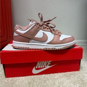 Nike Women's Rose and White Athletic Shoes